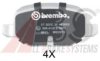 A.B.S. 37311S Brake Pad Set, disc brake